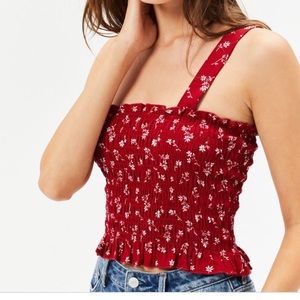 PACSUN smocked red tank top! Size Medium